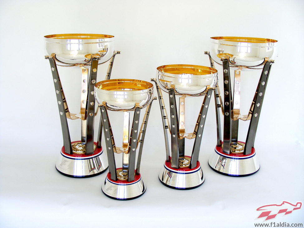 Los trofeos del Gran Premio de Estados Unidos