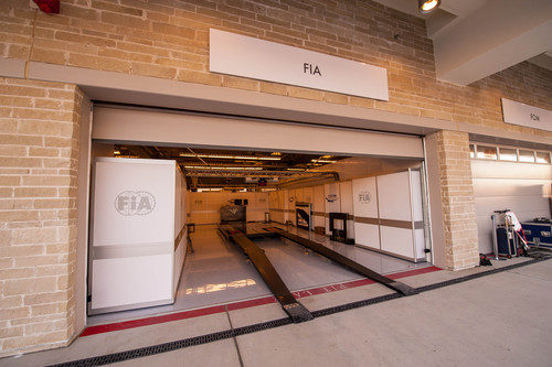 Zona de pesaje de la FIA