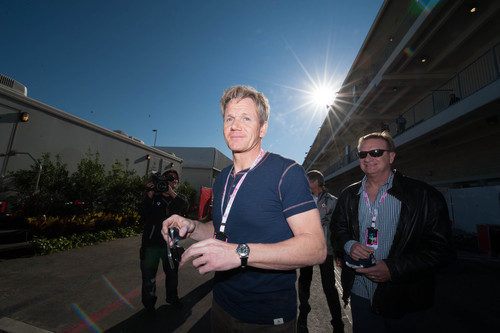 Gordon Ramsay en el 'paddock' de Austin