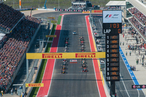 Parrilla de salida del GP de Estados Unidos 2012