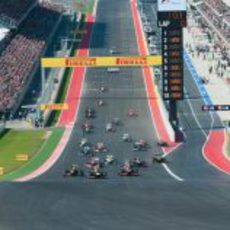 Salida del GP de Estados Unidos 2012