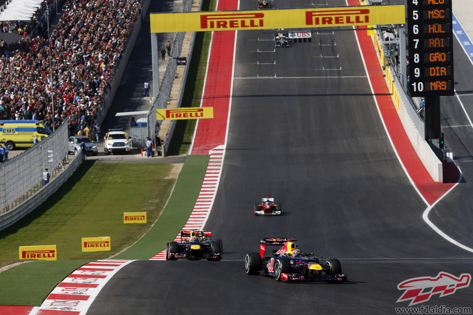 Sebastian Vettel lidera la carrera de Austin