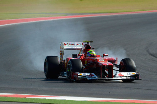 Felipe Massa se pasa de frenada en el Circuito de las Américas