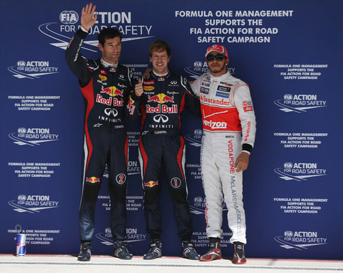Vettel, Hamilton y Webber, los mejores de la clasificación en Austin