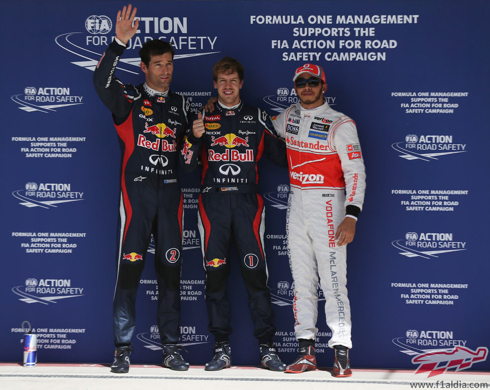 Vettel, Hamilton y Webber, los mejores de la clasificación en Austin