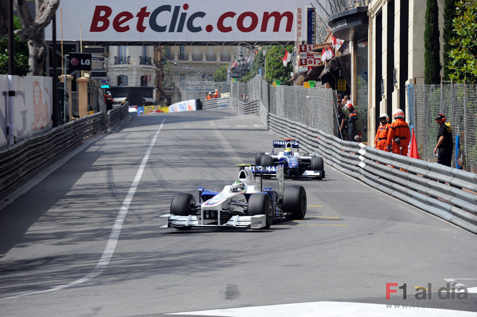 Heidfeld durante la sesión de clasificación