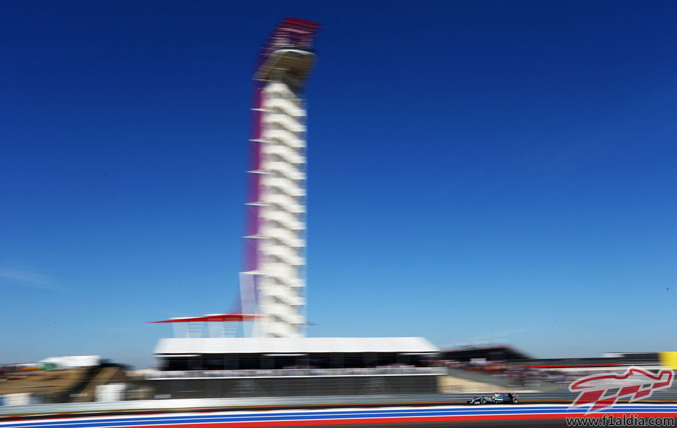 Michael Schumacher rueda el sábado en el Circuito de las Américas