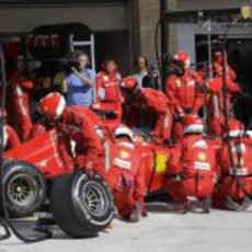 Parada en boxes de Fernando Alonso en EE.UU.