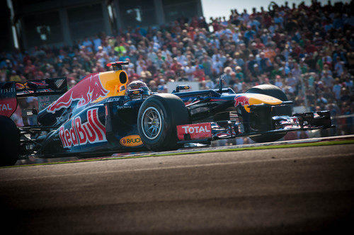 Sebastian Vettel en la carrera del GP de EE.UU. 2012