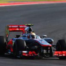 Lewis Hamilton en la carrera del GP de Estados Unidos 2012