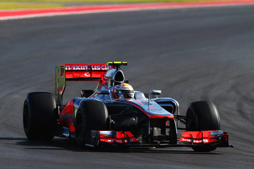 Lewis Hamilton en la carrera del GP de Estados Unidos 2012
