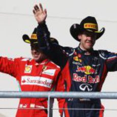 Vettel y Alonso salen al podio de Estados Unidos 2012