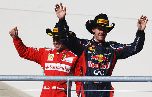 Vettel y Alonso salen al podio de Estados Unidos 2012