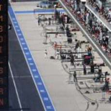 'Pit lane' y zona de boxes del Circuito de las Américas