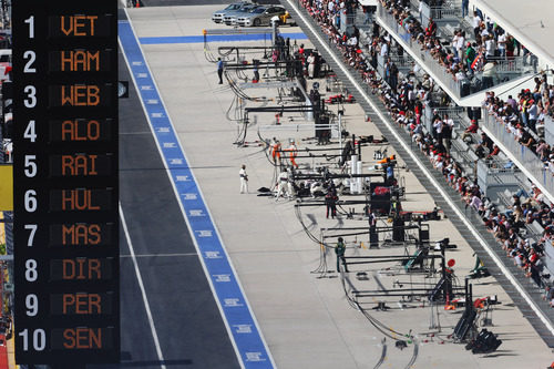 'Pit lane' y zona de boxes del Circuito de las Américas