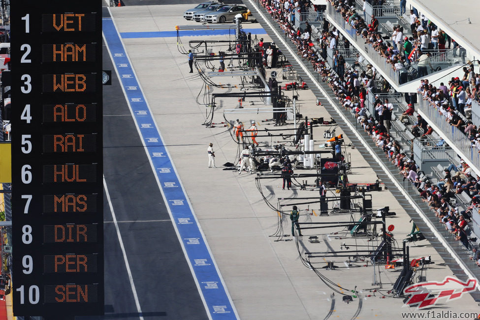 'Pit lane' y zona de boxes del Circuito de las Américas