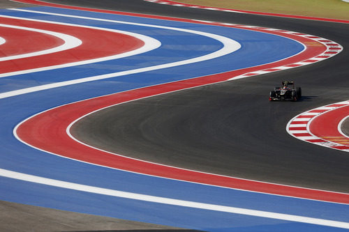 Romain Grosjean rueda en el Circuito de las Américas