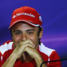 Felipe Massa en la rueda de prensa de la FIA del jueves en Brasil
