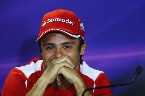 Felipe Massa en la rueda de prensa de la FIA del jueves en Brasil