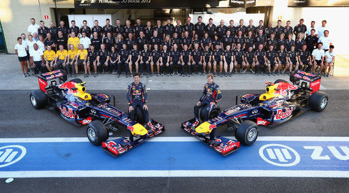 Foto oficial del equipo Red Bull en Brasil