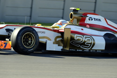 Narain Karthikeyan pilota en los Libres 1 del GP Estados Unidos 2012