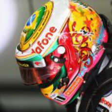 Casco especial de Lewis Hamilton para Brasil 2012