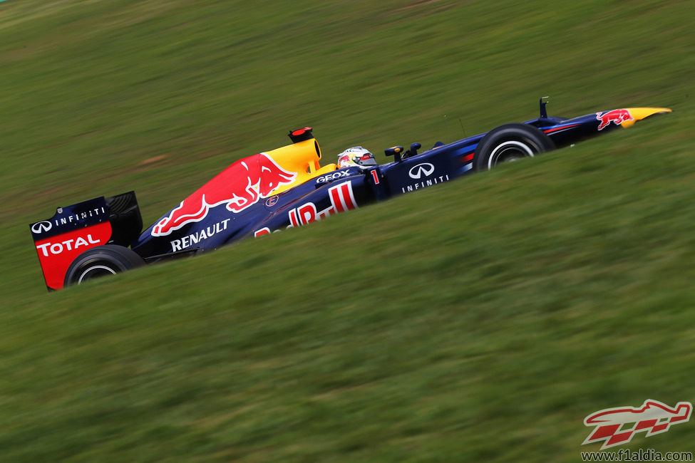 Sebastian Vettel en los libres 3 del GP de Brasil 2012