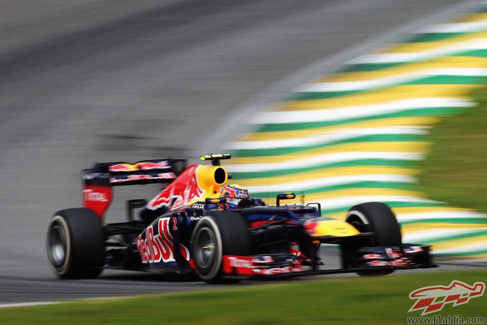 Mark Webber en los libres 3 del GP de Brasil 2012