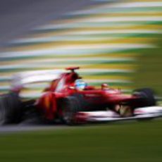 Fernando Alonso en la clasificación del GP de Brasil 2012