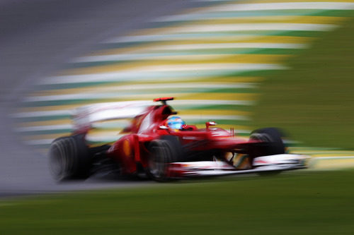 Fernando Alonso en la clasificación del GP de Brasil 2012