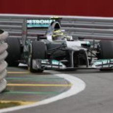 Nico Rosberg con su Mercedes W03 en Interlagos 2012