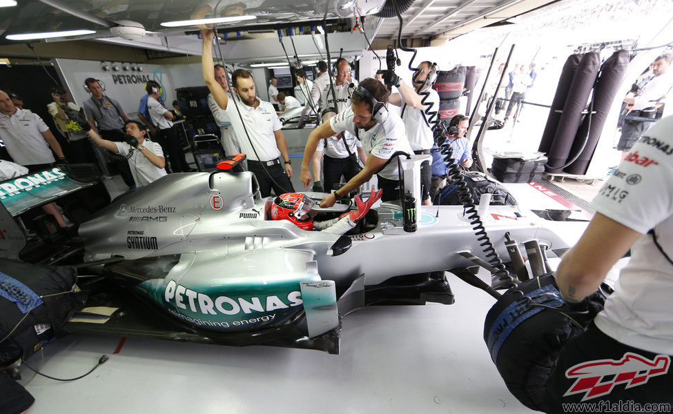 Michael Schumacher, preparado para su última clasificación