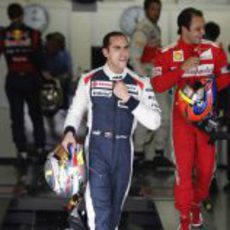 Pastor Maldonado tras finalizar la clasificación de Brasil 2012