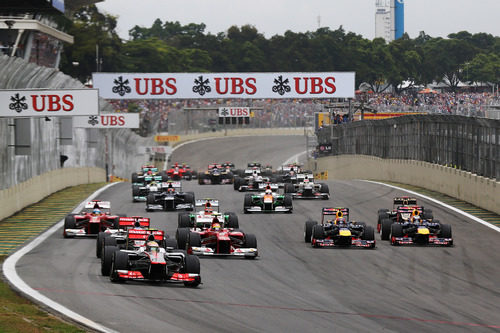 Salida del GP de Brasil 2012