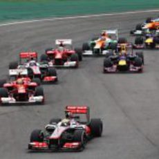 Primera curva del GP de Brasil 2012