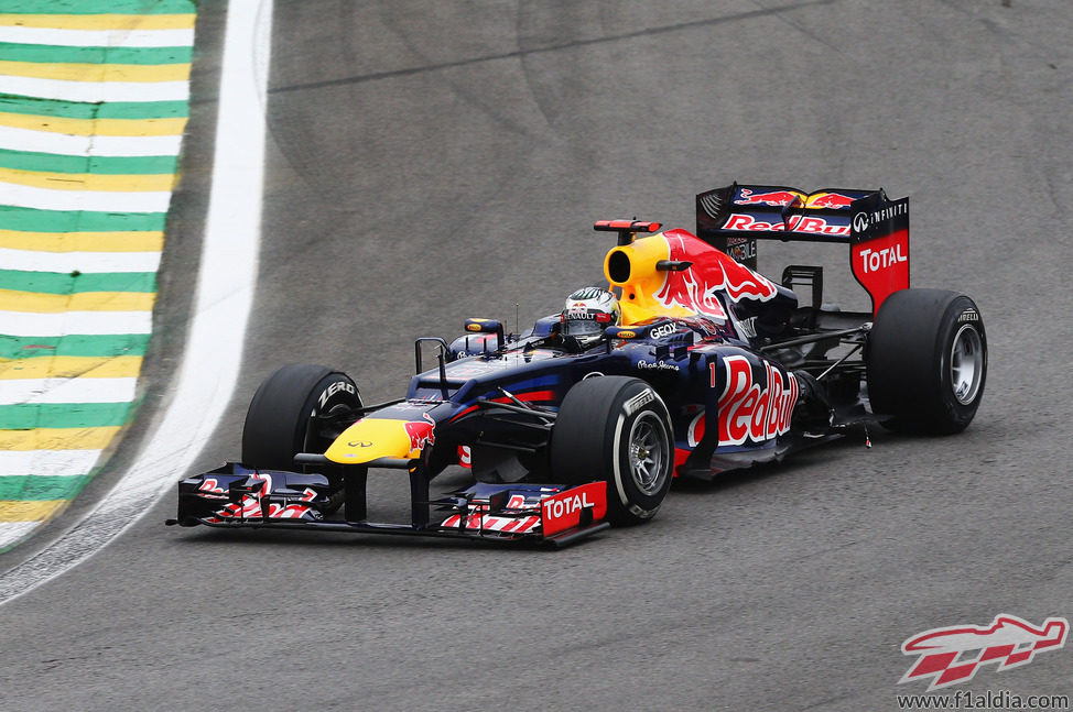 Sebastian Vettel en el GP de Brasil 2012
