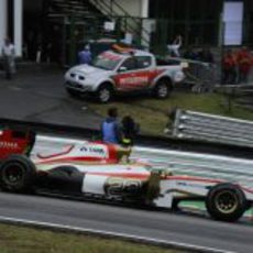 Narain Karthikeyan logró terminar el GP de Brasil 2012