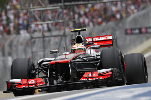 Lewis Hamilton voló en Interlagos durante la Q3