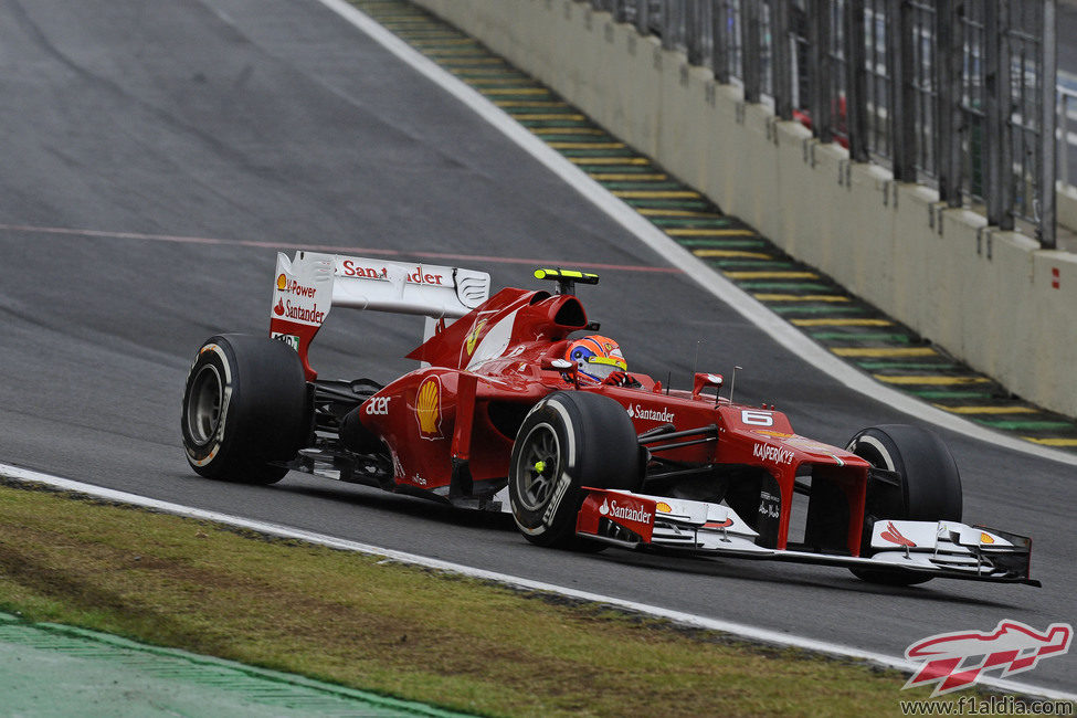 Felipe Massa se subió al podio en Brasil