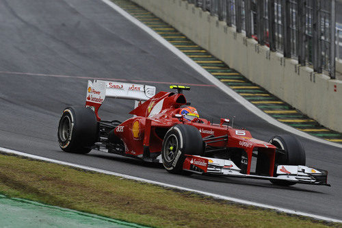 Felipe Massa se subió al podio en Brasil