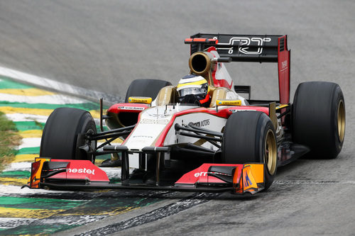 Pedro de la Rosa rueda en la Q1 en Interlagos