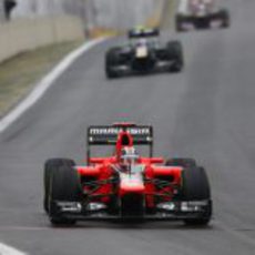 Timo Glock acarició la zona de puntos en Brasil