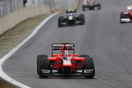 Timo Glock acarició la zona de puntos en Brasil