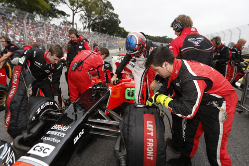 Charles Pic se prepara para afrontar el GP de Brasil 2012