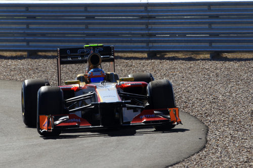 Narain Karthikeyan rueda en la Q1 de la clasificación