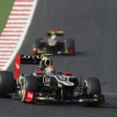 Romain Grosjean progresa durante el GP de Estados Unidos 2012