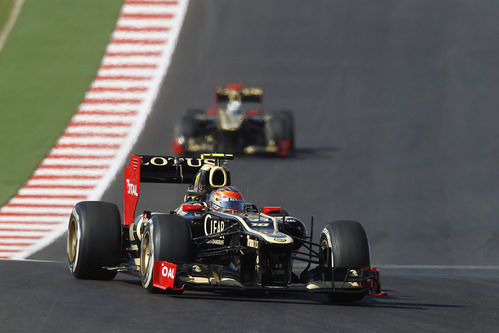 Romain Grosjean progresa durante el GP de Estados Unidos 2012