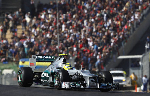 Nico Rosberg tuvo mal ritmo en el GP de Estados Unidos 2012