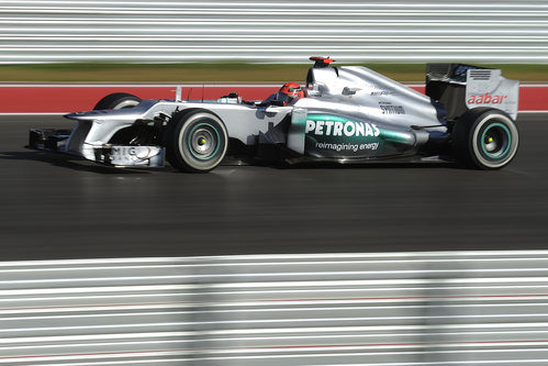 Michael Schumacher no tuvo nada de ritmo en el GP de Estados Unidos 2012