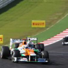 Paul di Resta rueda con el compuesto medio en el GP de Estados Unidos 2012